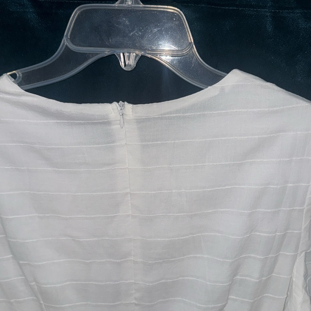 XS White Cotton Dress Petal Lush - Picture 9 of 9